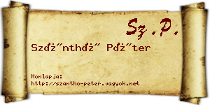 Szánthó Péter névjegykártya